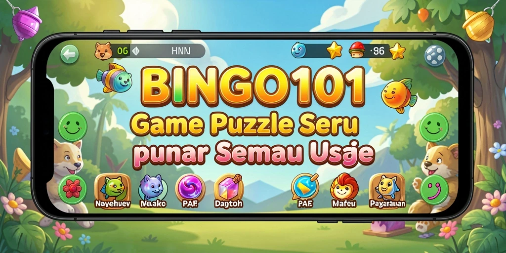 Tampilan gameplay <strong>BINGO101</strong> dengan berbagai tantangan Puzzle yang menarik.