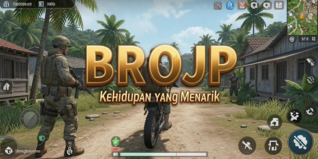 Tangkapan layar utama BROJP menampilkan interaksi gameplay yang seru dan menarik.