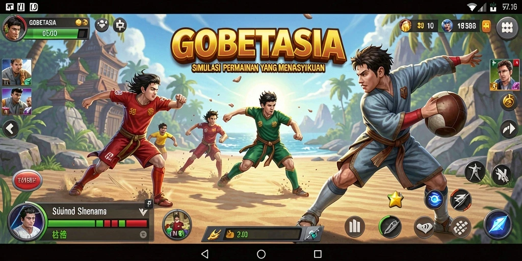 Tampilan gameplay menarik dari GOBETASIA yang penuh tantangan.