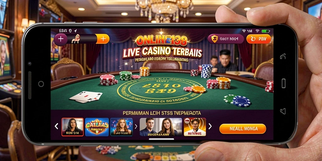 Gameplay menarik dari aplikasi Live Casino ONLINE138.