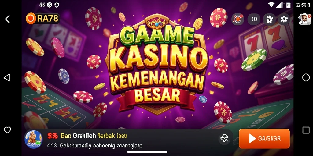 Tampilan menarik dari gameplay Kasino ORA78 yang mendebarkan.