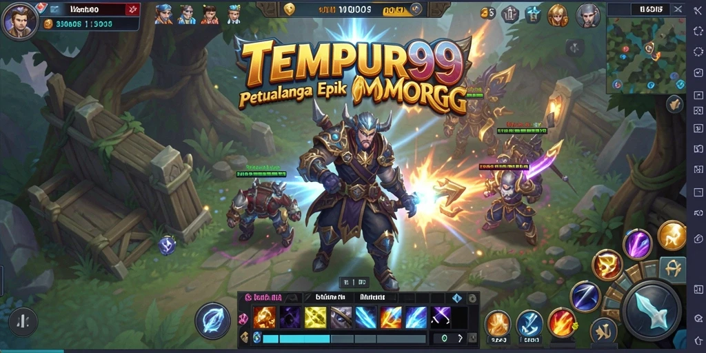Tampilan gameplay seru TEMPUR99 dengan pertempuran epik.