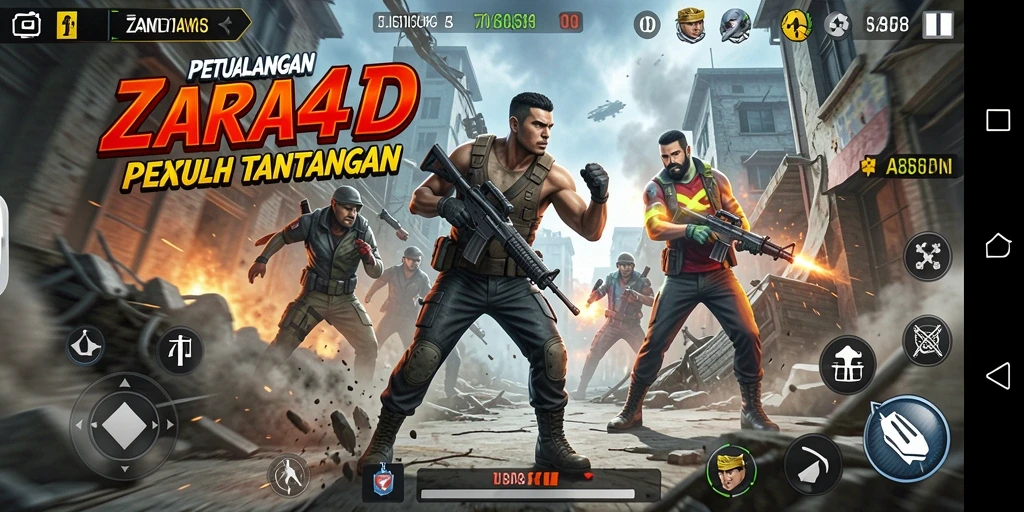 Screenshot gameplay ZARA4D yang menunjukkan aksi mendebarkan.